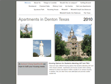 Tablet Screenshot of apartmentsdentontx.com